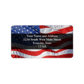 Étiquette Drapeau américain, évent (Devant)