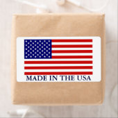 Étiquette Drapeau américain fabriqué aux Etats-Unis Étiquett (En situation)