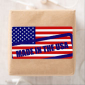 Étiquette Drapeau américain Fabriqué aux Etats-Unis Étiquett (En situation)