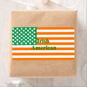 Étiquette Drapeau américain irlandais (En situation)