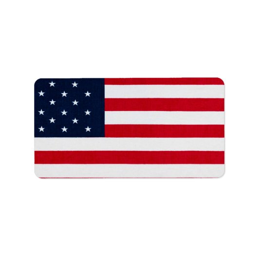 Étiquette Drapeau Américain Magiquement Drapeau (Devant)