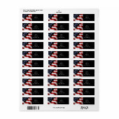 Étiquette Drapeau américain ondulé (Feuille entière)