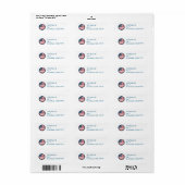 Étiquette Drapeau américain patriotique  (Feuille entière)