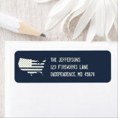 Étiquette Drapeau américain patriotique Grunge (En situation)