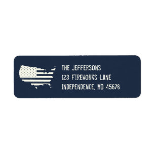 Étiquette Drapeau américain patriotique Grunge