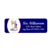 Étiquette Drapeau américain patriotique USA Papillon (citron (Devant)