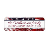 Étiquette Drapeau américain personnalisé Rouge Blanc Bleu Bl (Devant)