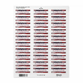 Étiquette Drapeau américain personnalisé Rouge Blanc Bleu Bl (Feuille entière)