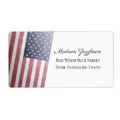 Étiquette Drapeau américain Rouge Blanc Bleu Amérique Mesh g (Devant)