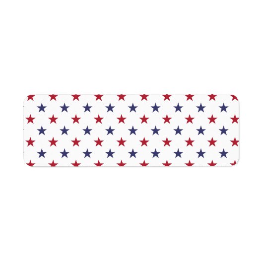 Étiquette Drapeau américain rouge et drapeau bleu étoiles (Devant)