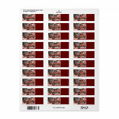 Étiquette Drapeau américain Vintage Red Truck (Feuille entière)