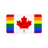Étiquette Drapeau arc-en-ciel du Canada (Devant)