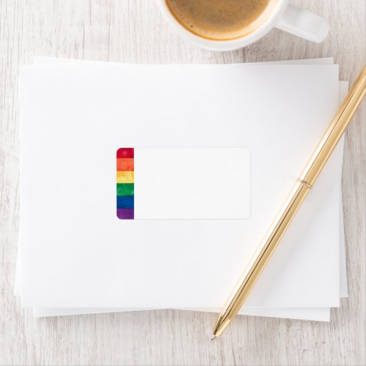 Étiquette Drapeau arc-en-ciel gay pride (En situation)