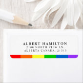 Étiquette Drapeau arc-en-ciel LGBT | Adresse de retour (En situation)