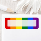 Étiquette Drapeau arc-en-ciel pour Gay pride LGBT (En situation)