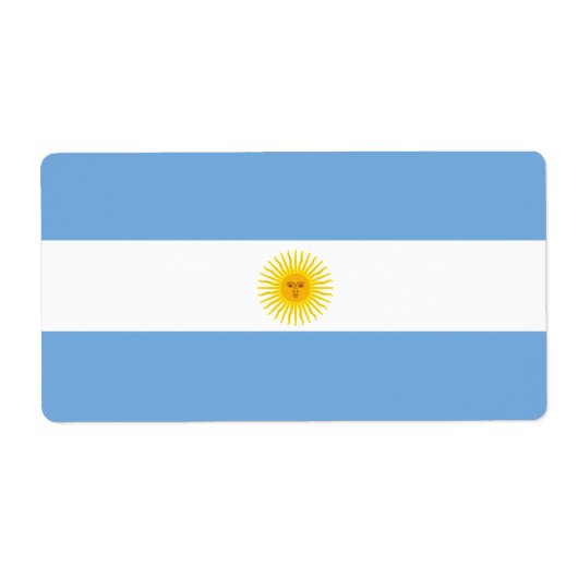 Étiquette Drapeau Argentine (Devant)