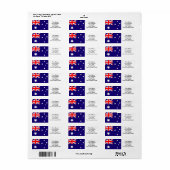 Étiquette Drapeau Australie (Feuille entière)