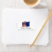 Étiquette Drapeau australien-américain (En situation)