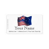Étiquette Drapeau australien-américain (Devant)
