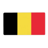 Étiquette Drapeau Belgique (Devant)