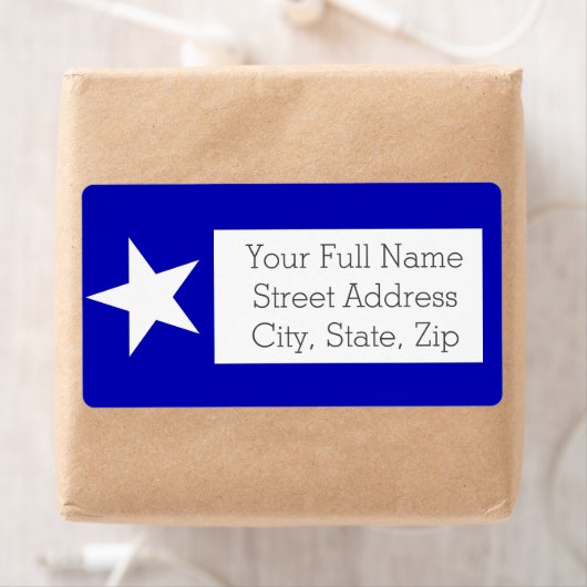 Étiquette Drapeau bleu Bonnie (En situation)