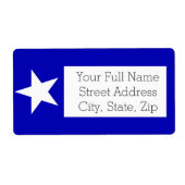 Étiquette Drapeau bleu Bonnie (Devant)