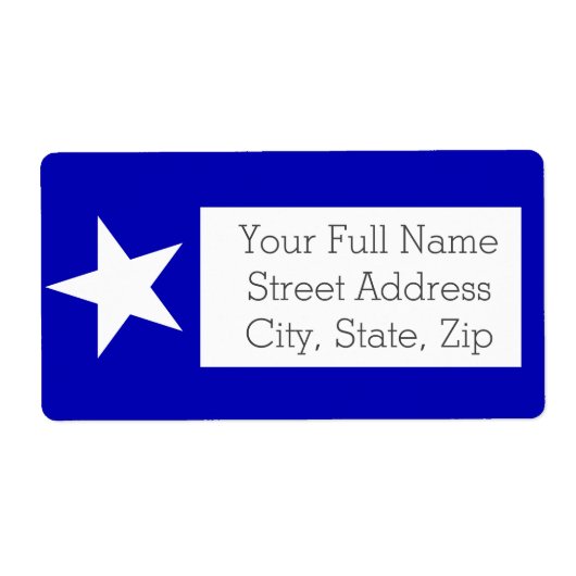 Étiquette Drapeau bleu Bonnie (Devant)