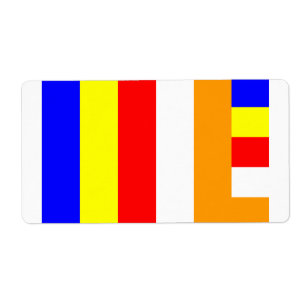 Étiquette Drapeau bouddhiste