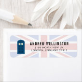 Étiquette Drapeau britannique | Adresse de retour (En situation)