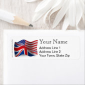 Étiquette Drapeau britannique-américain (En situation)