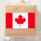 Étiquette Drapeau canadien. CANADA. Expédition  (En situation)