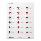 ÉTIQUETTE DRAPEAU CANADIEN INSPIRÉ (Feuille entière)