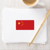Étiquette Drapeau chinois (En situation)