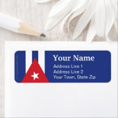 Étiquette Drapeau clair de Cuba (En situation)