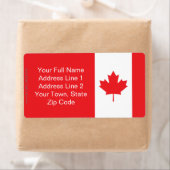 Étiquette Drapeau clair du Canada (En situation)