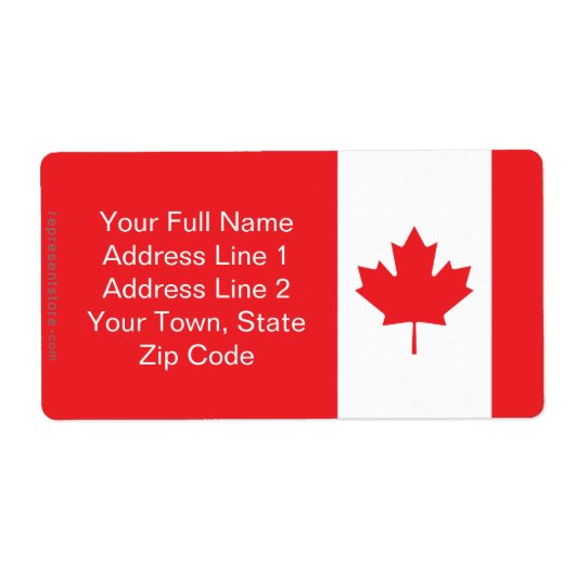 Étiquette Drapeau clair du Canada (Devant)