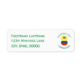 Étiquette Drapeau colombien Noël Abuela Angel (Devant)