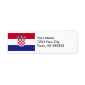 Étiquette Drapeau Croatie (Devant)