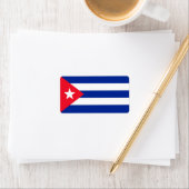 Étiquette Drapeau Cuba (En situation)