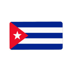 Étiquette Drapeau Cuba