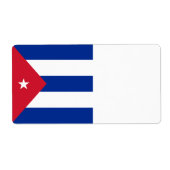 Étiquette Drapeau Cuba (Devant)