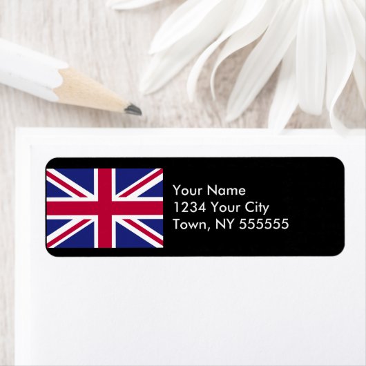 Étiquette Drapeau d'Angleterre (En situation)