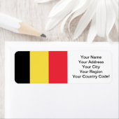 Étiquette Drapeau de Belgique (En situation)