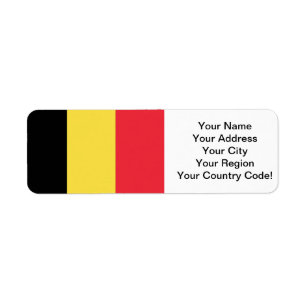 Étiquette Drapeau de Belgique