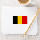 Étiquette Drapeau de Belgique (En situation)