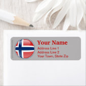 Étiquette Drapeau de bulle norvégienne (En situation)