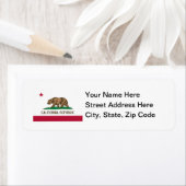 Étiquette Drapeau de Californie (En situation)