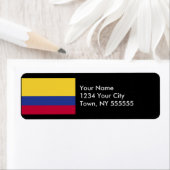 Étiquette Drapeau de Colombie (En situation)