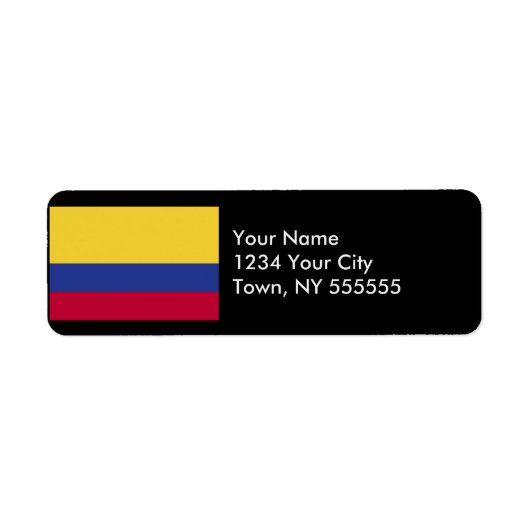 Étiquette Drapeau de Colombie (Devant)