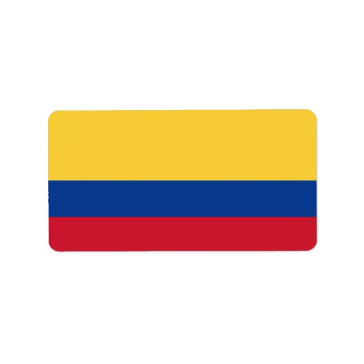 Étiquette Drapeau de Colombie (Devant)